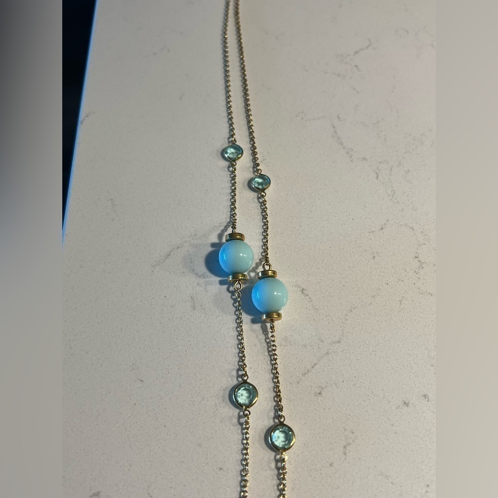 J. Crew Gold Tone Necklace With Turquoise